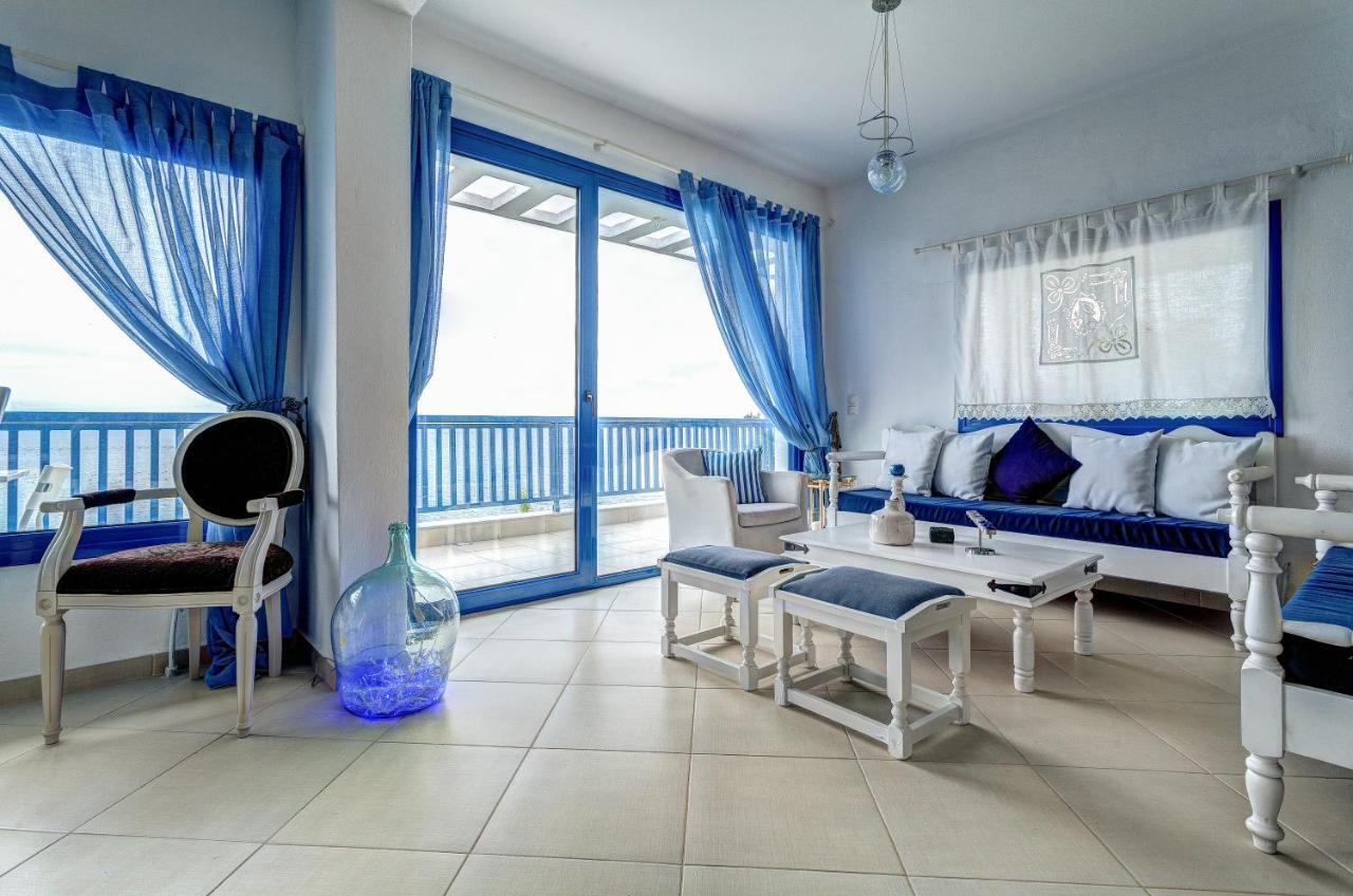Navy Greece Villa With Swimming Pool & Sea View Makrigialos Extérieur photo